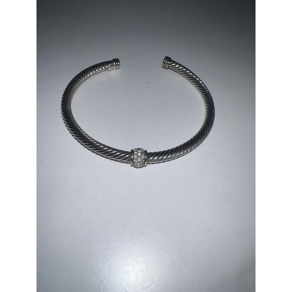 David Yurman Cable Classics Bracelet with Diamonds in Sterling Silver